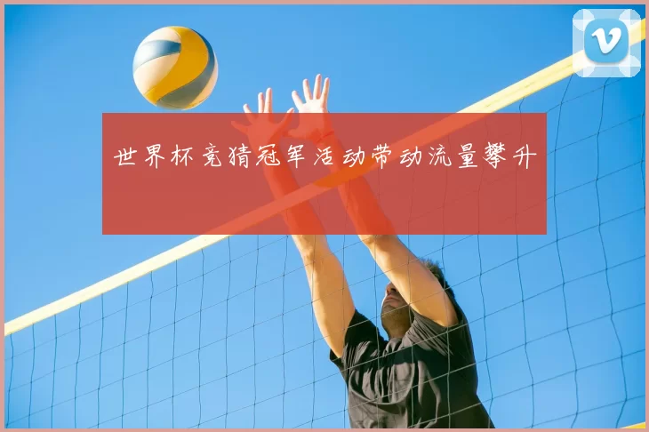 世界杯竞猜冠军活动带动流量攀升